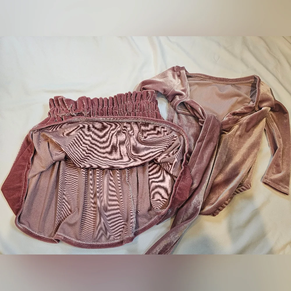 Handmade Two Piece Girls Outfit- Dusty Rose- Bowie And Lou- Size 5